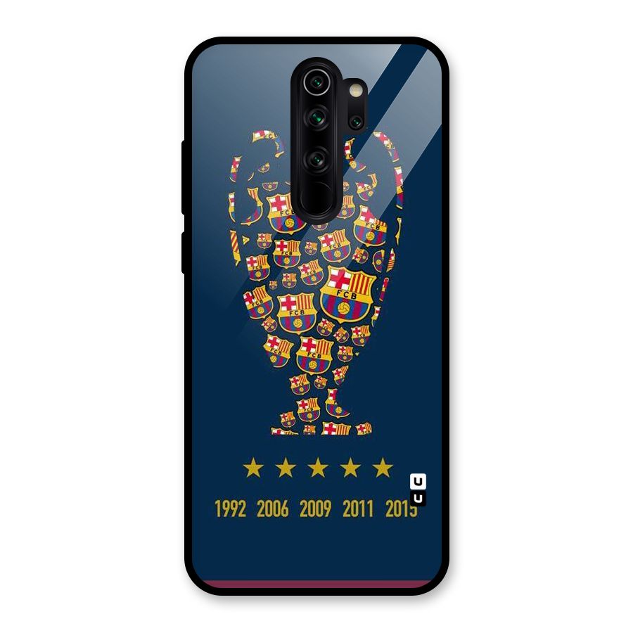 Trophy Team Glass Back Case for Redmi Note 8 Pro