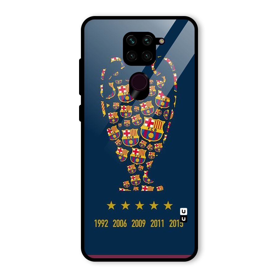 Trophy Team Glass Back Case for Redmi Note 9