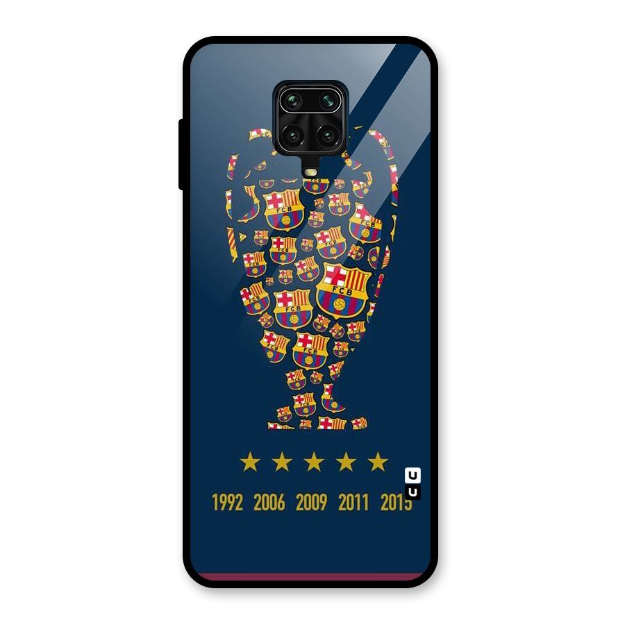 Trophy Team Glass Back Case for Redmi Note 9 Pro