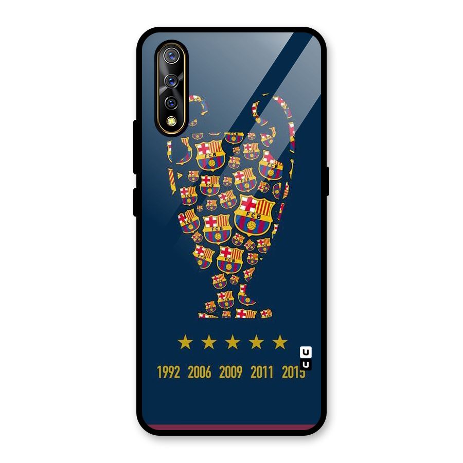 Trophy Team Glass Back Case for Vivo S1