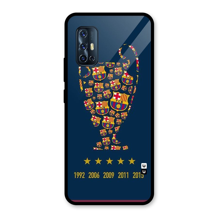 Trophy Team Glass Back Case for Vivo V17