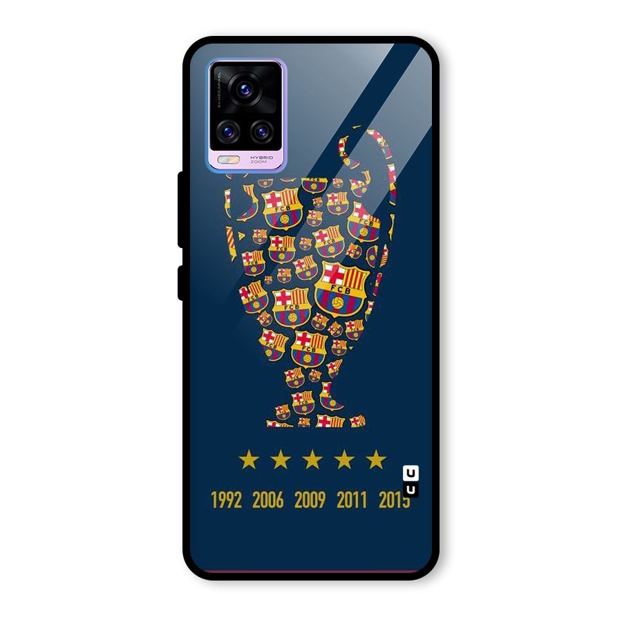 Trophy Team Glass Back Case for Vivo V20 Pro