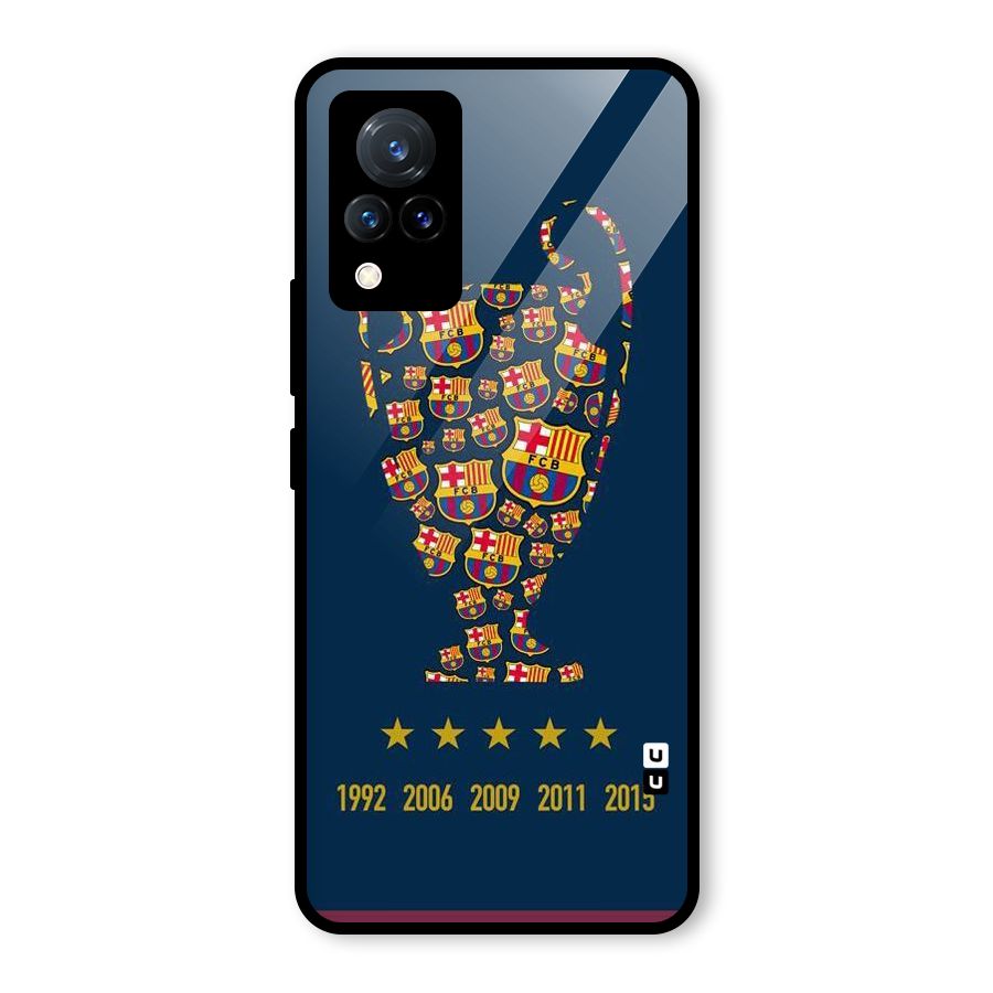 Trophy Team Glass Back Case for Vivo V21 5G