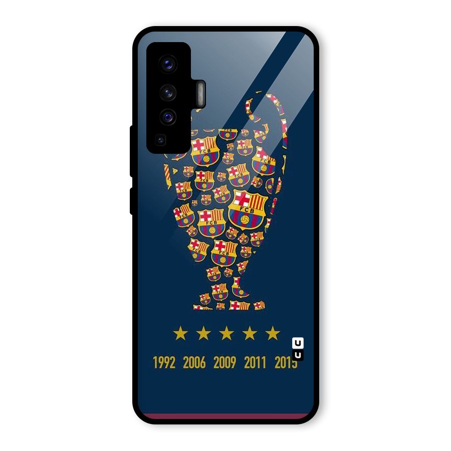 Trophy Team Glass Back Case for Vivo X50