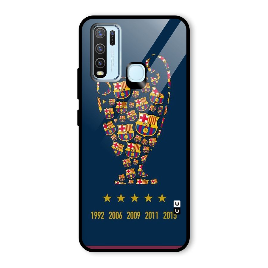 Trophy Team Glass Back Case for Vivo Y30