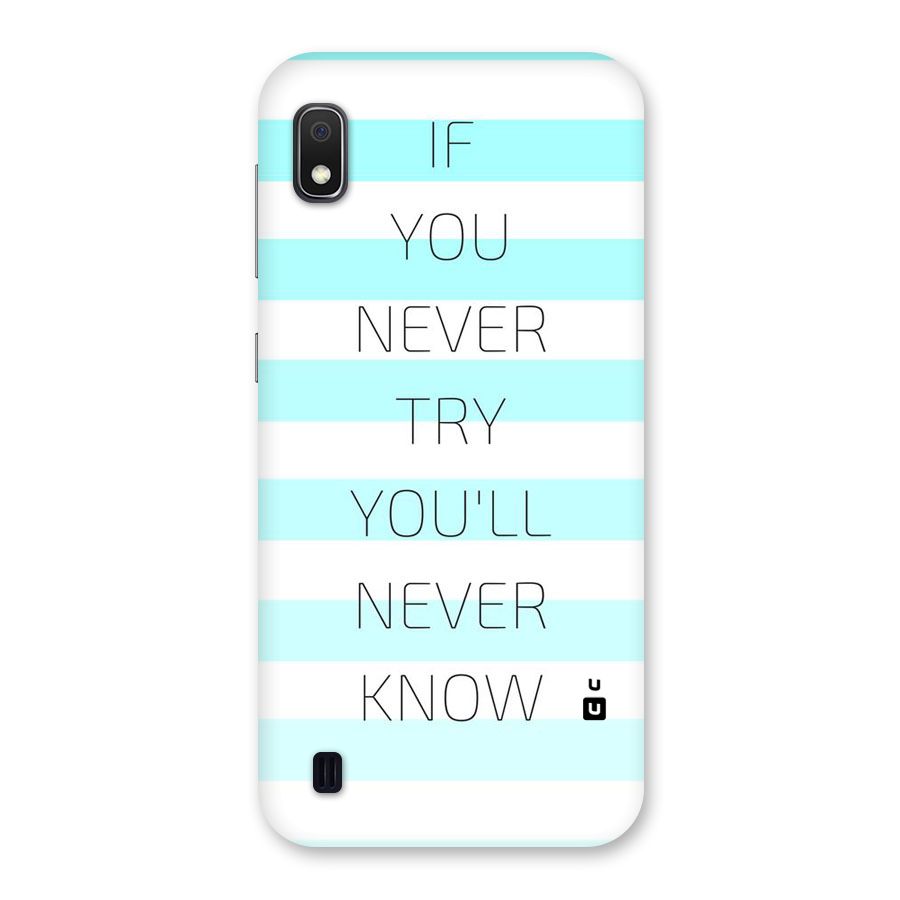 Try Know Back Case for Galaxy A10