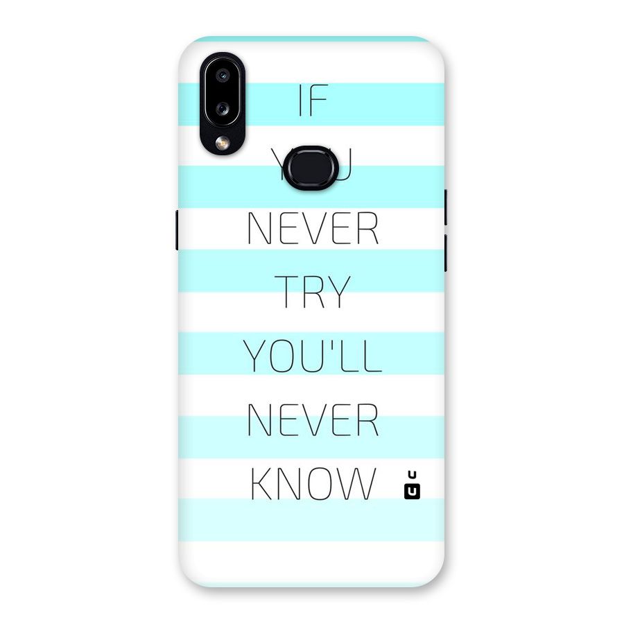 Try Know Back Case for Galaxy A10s
