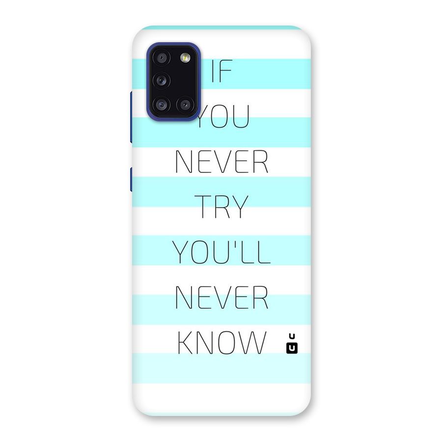Try Know Back Case for Galaxy A31