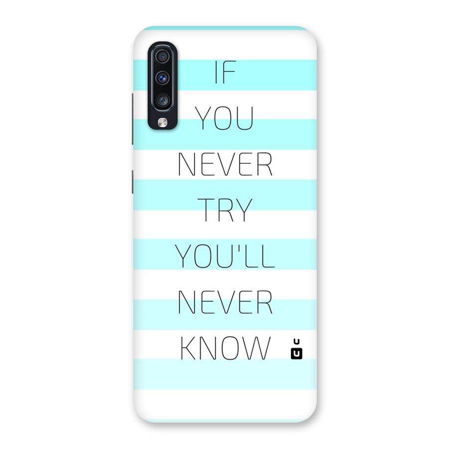 Try Know Back Case for Galaxy A70