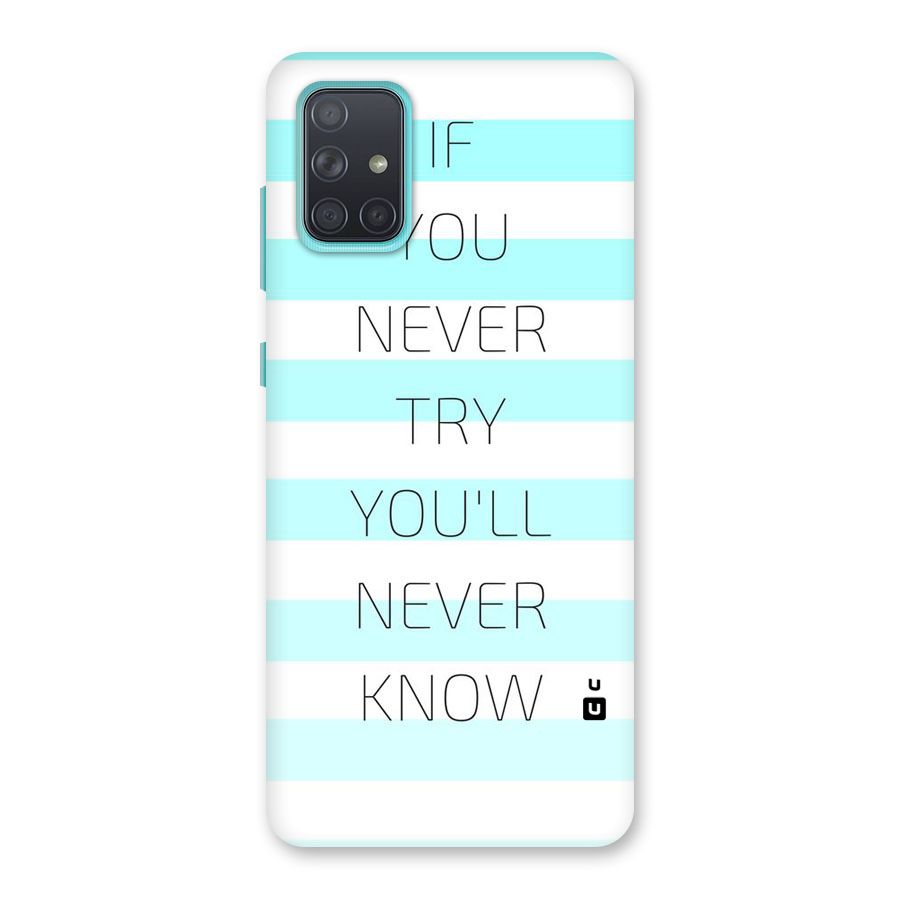 Try Know Back Case for Galaxy A71