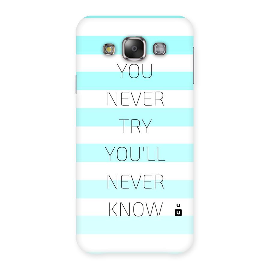 Try Know Back Case for Galaxy E7