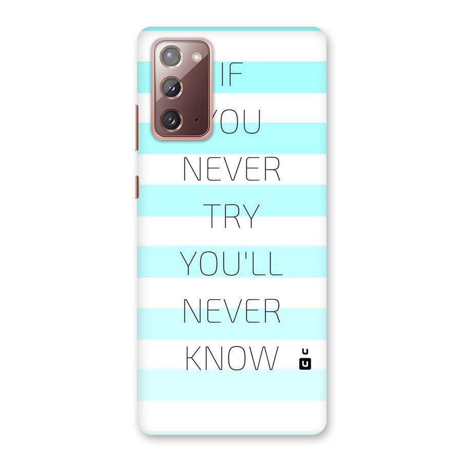 Try Know Back Case for Galaxy Note 20