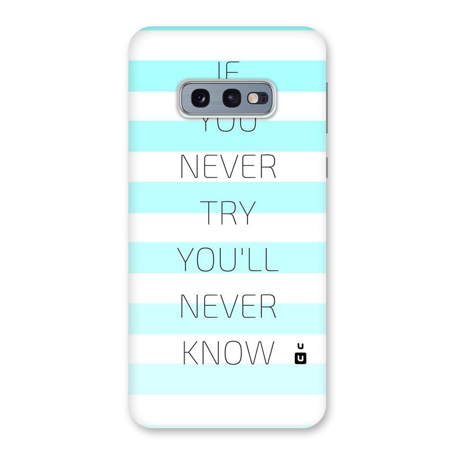 Try Know Back Case for Galaxy S10e