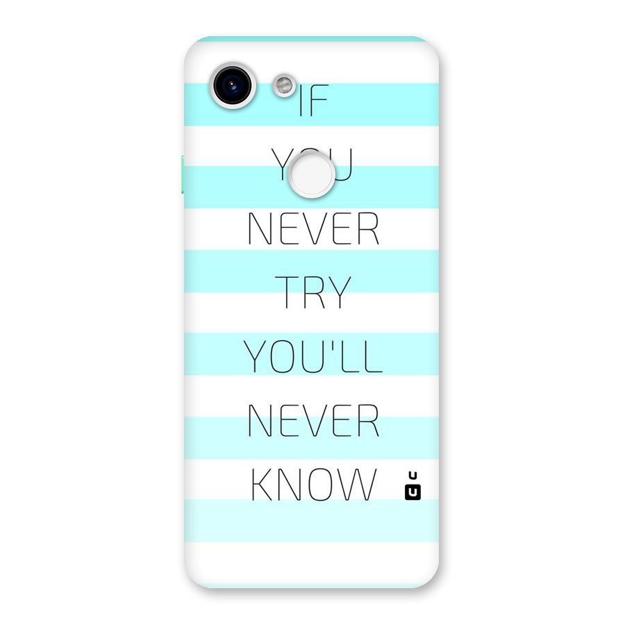 Try Know Back Case for Google Pixel 3