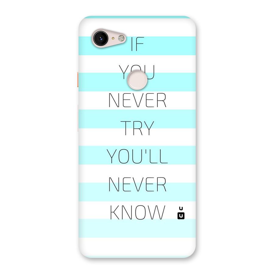 Try Know Back Case for Google Pixel 3 XL