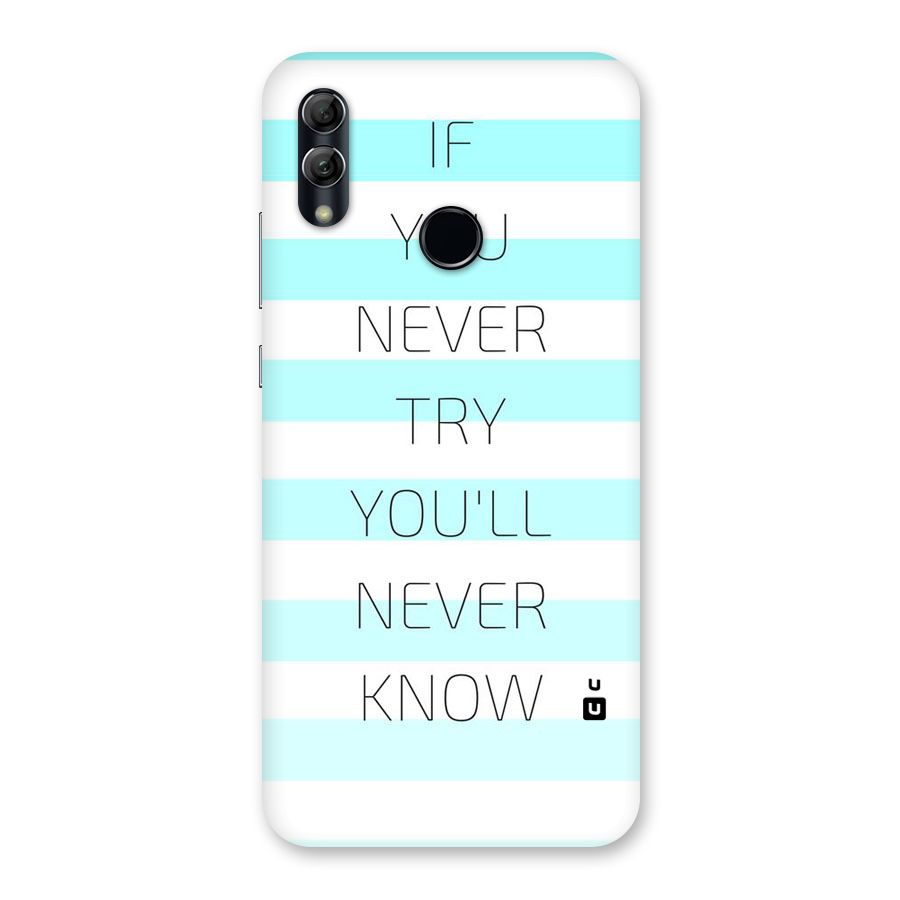 Try Know Back Case for Honor 10 Lite