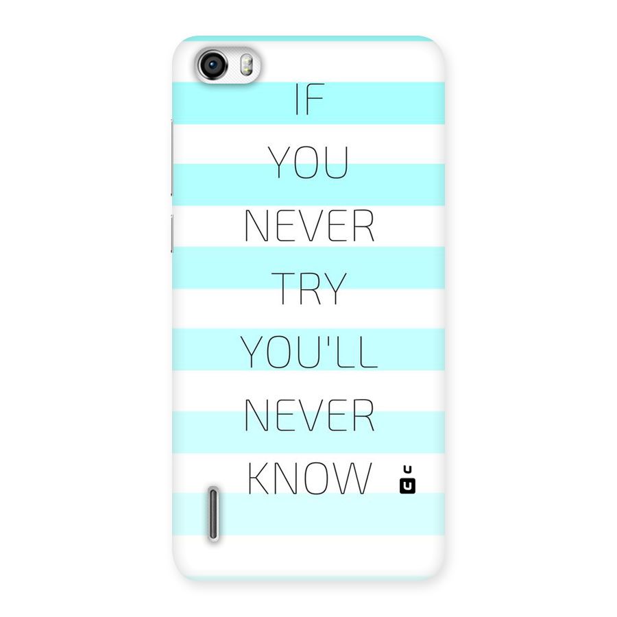 Try Know Back Case for Honor 6