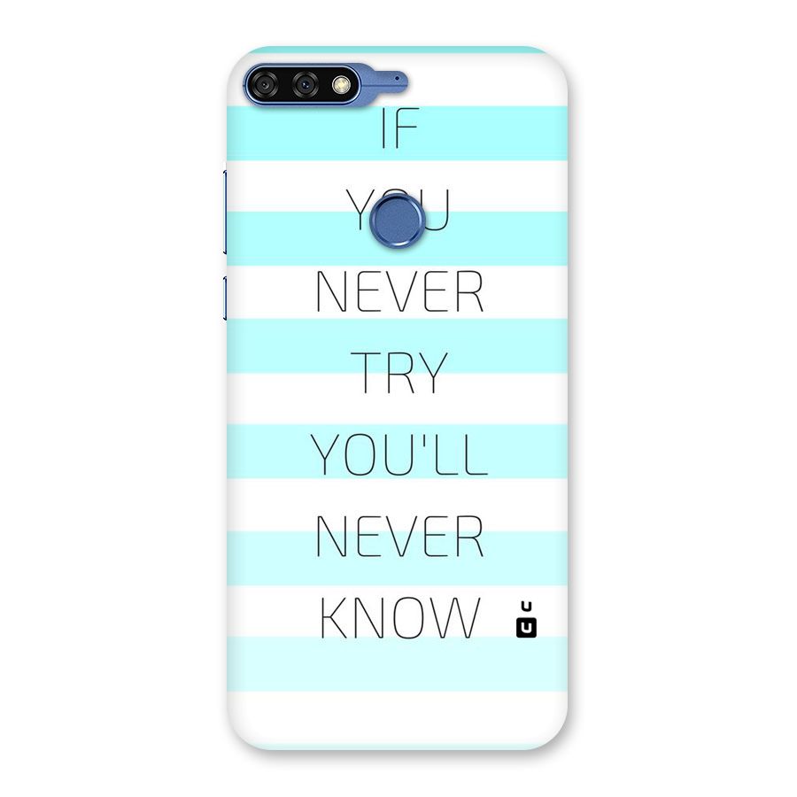 Try Know Back Case for Honor 7C