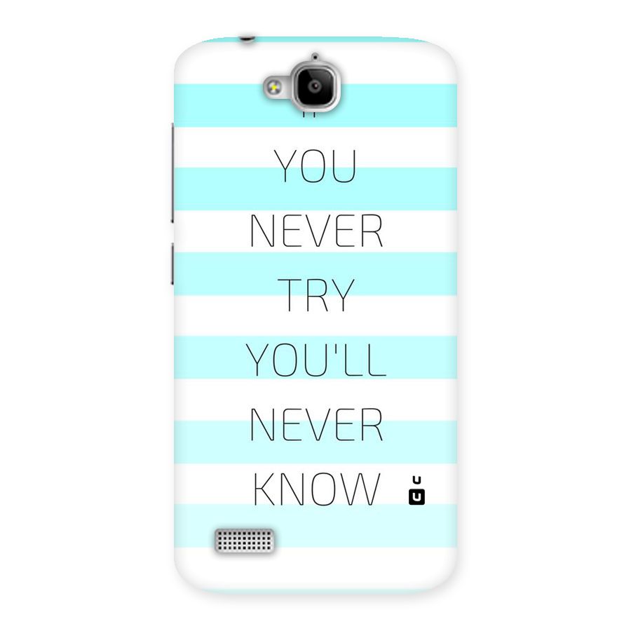 Try Know Back Case for Honor Holly