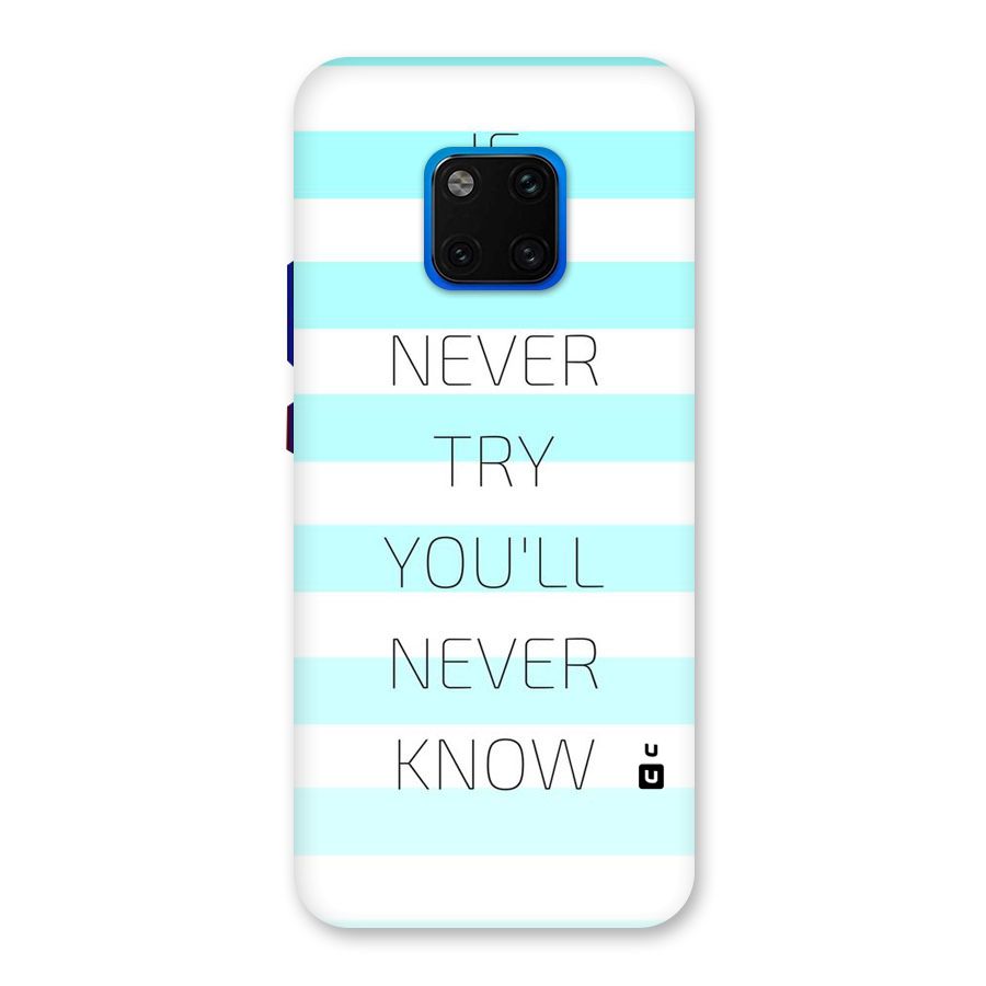 Try Know Back Case for Huawei Mate 20 Pro