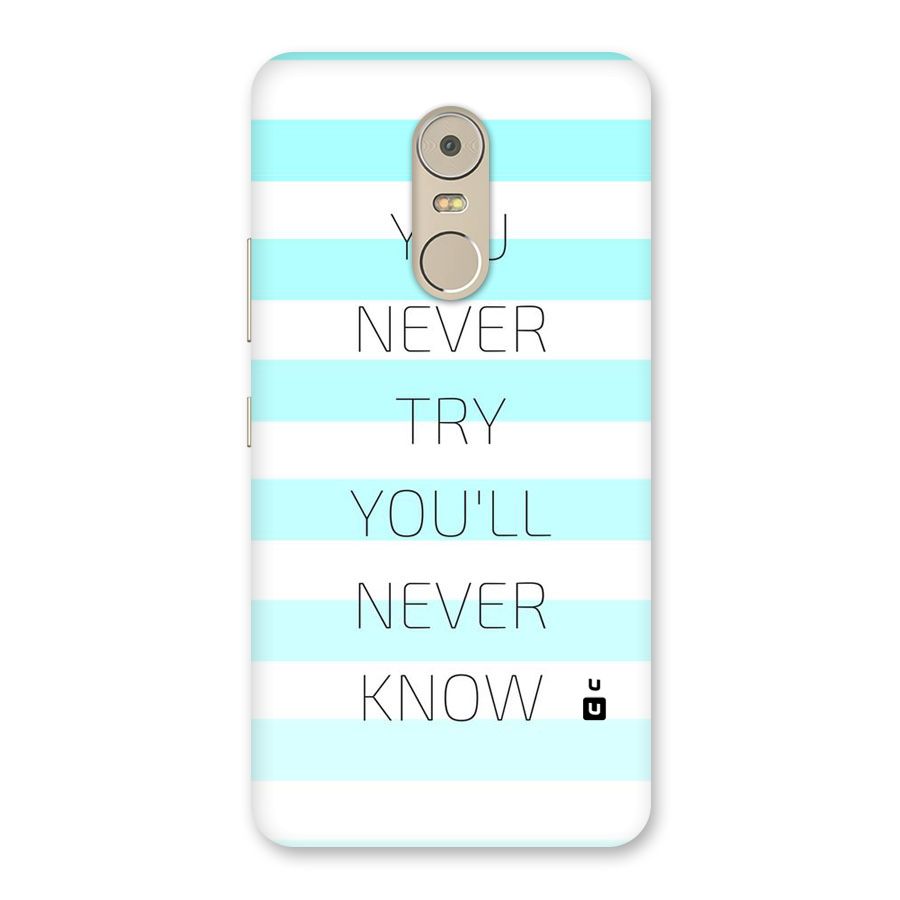 Try Know Back Case for Lenovo K6 Note