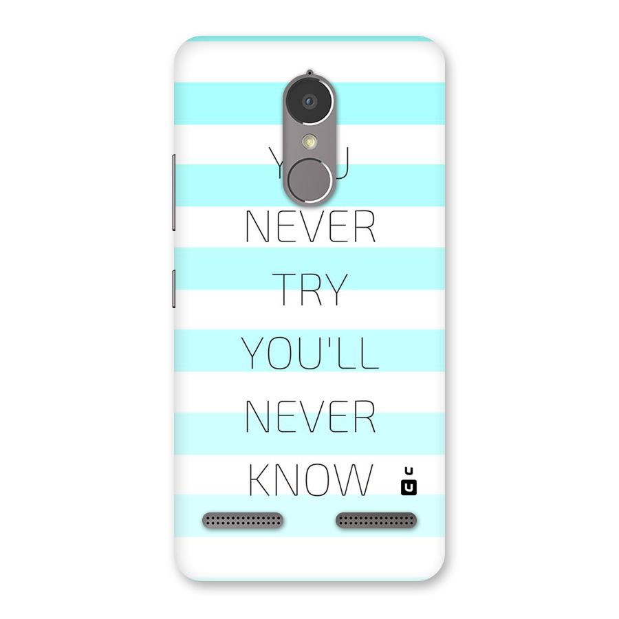 Try Know Back Case for Lenovo K6 Power