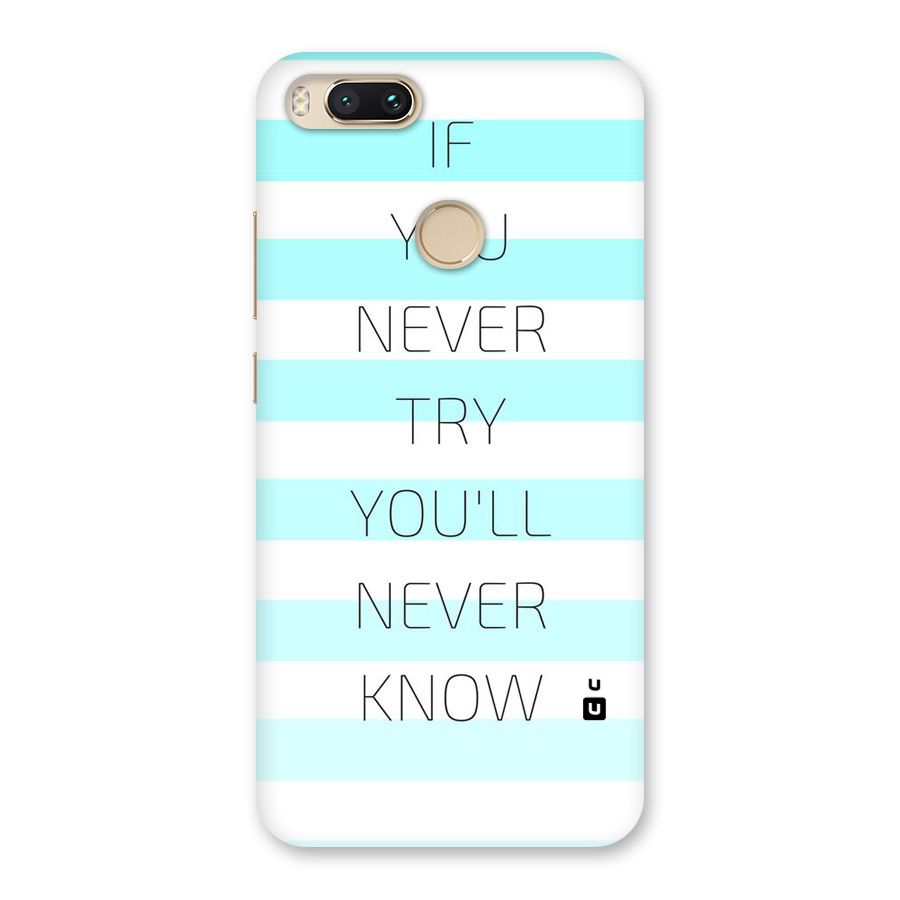 Try Know Back Case for Mi A1
