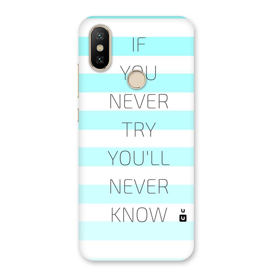 Try Know Back Case for Mi A2