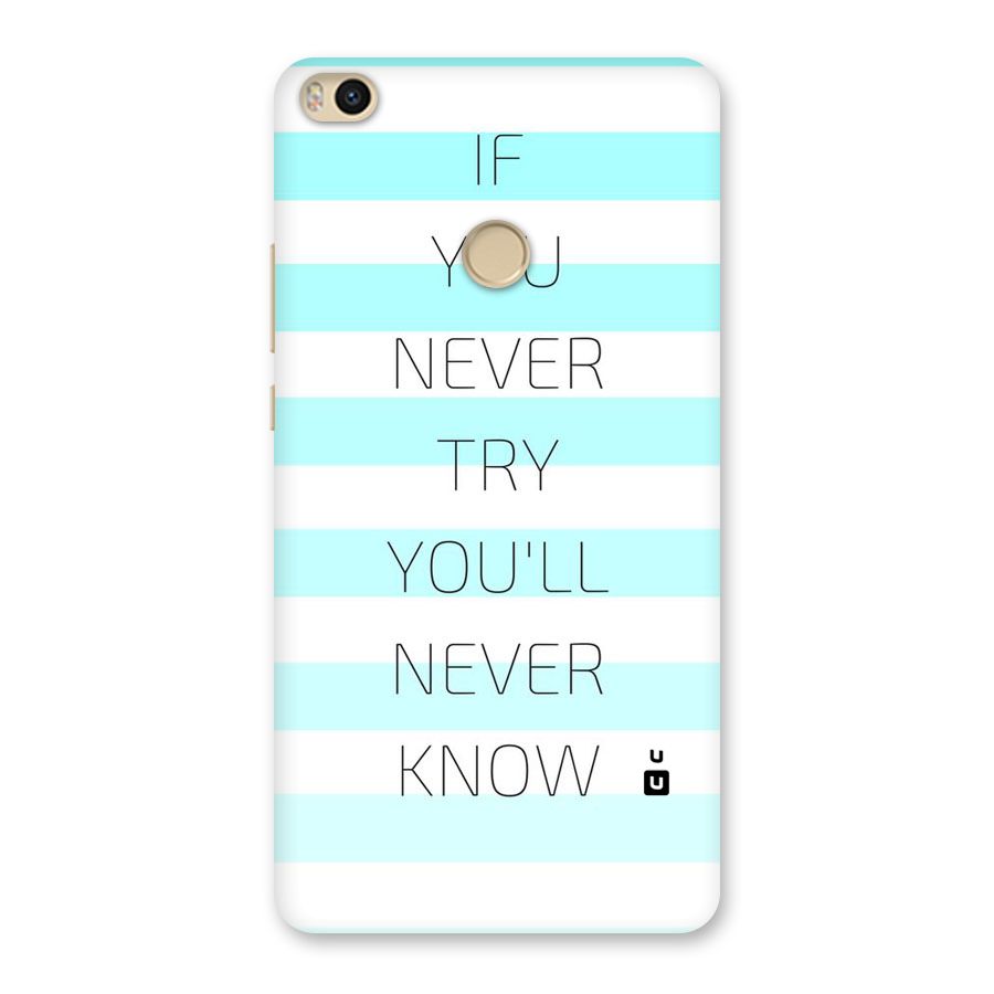 Try Know Back Case for Mi Max 2