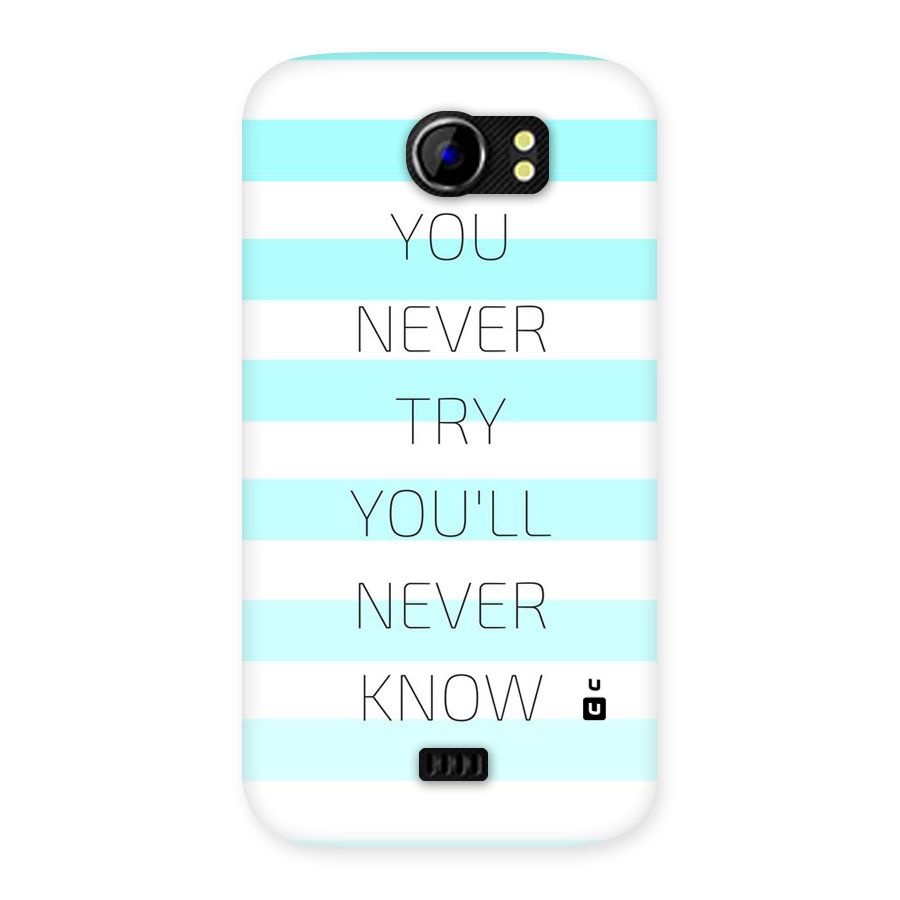 Try Know Back Case for Micromax Canvas 2 A110