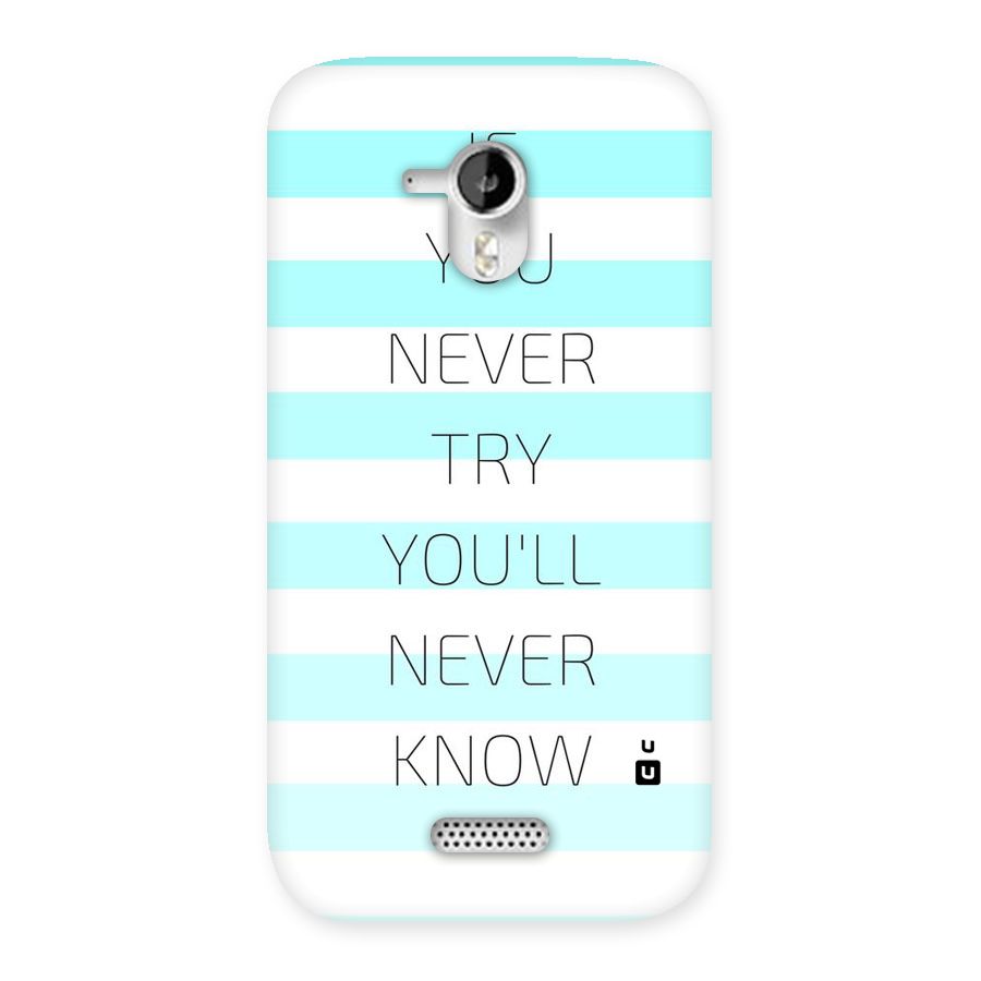 Try Know Back Case for Micromax Canvas HD A116
