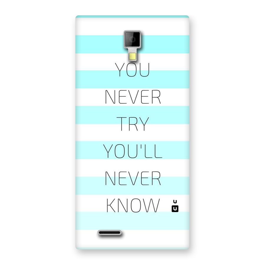 Try Know Back Case for Micromax Canvas Xpress A99