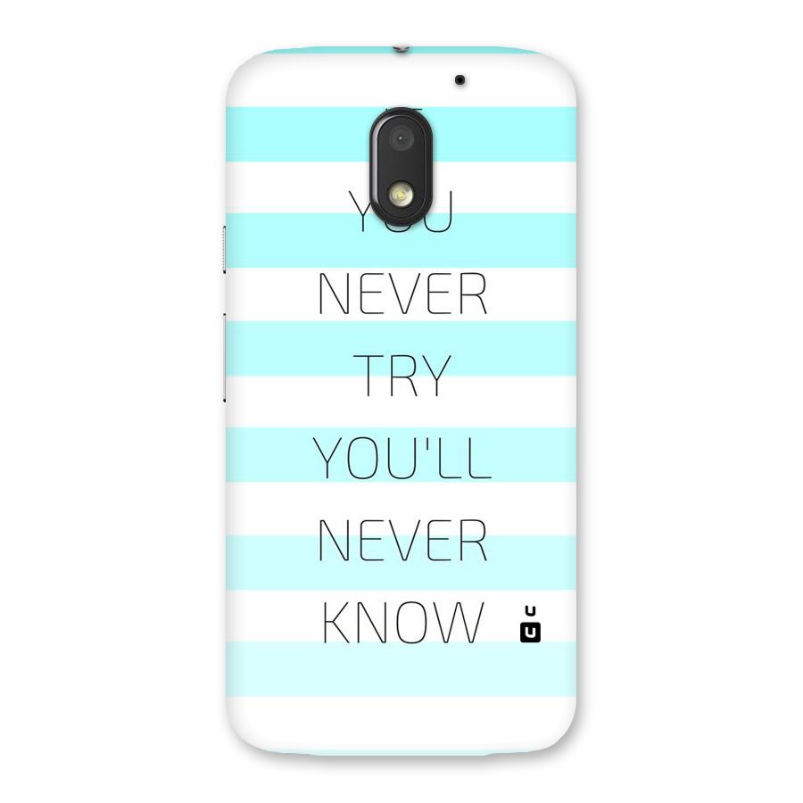 Try Know Back Case for Moto E3 Power