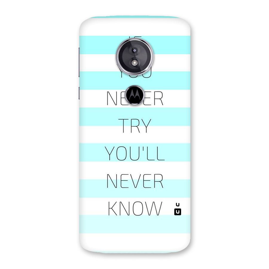 Try Know Back Case for Moto E5