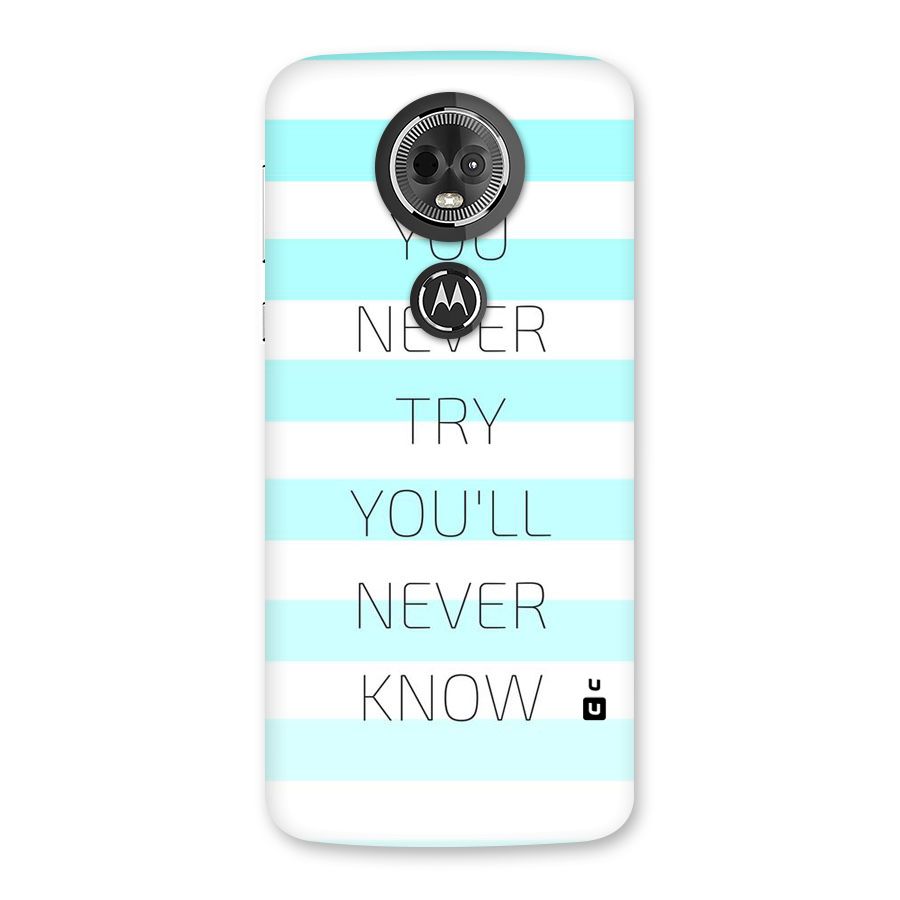 Try Know Back Case for Moto E5 Plus