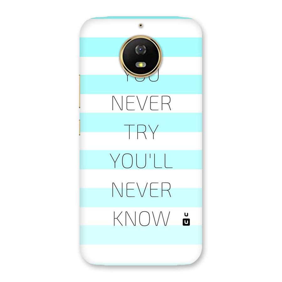Try Know Back Case for Moto G5s