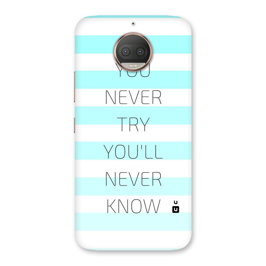 Try Know Back Case for Moto G5s Plus