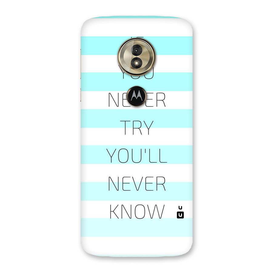 Try Know Back Case for Moto G6 Play