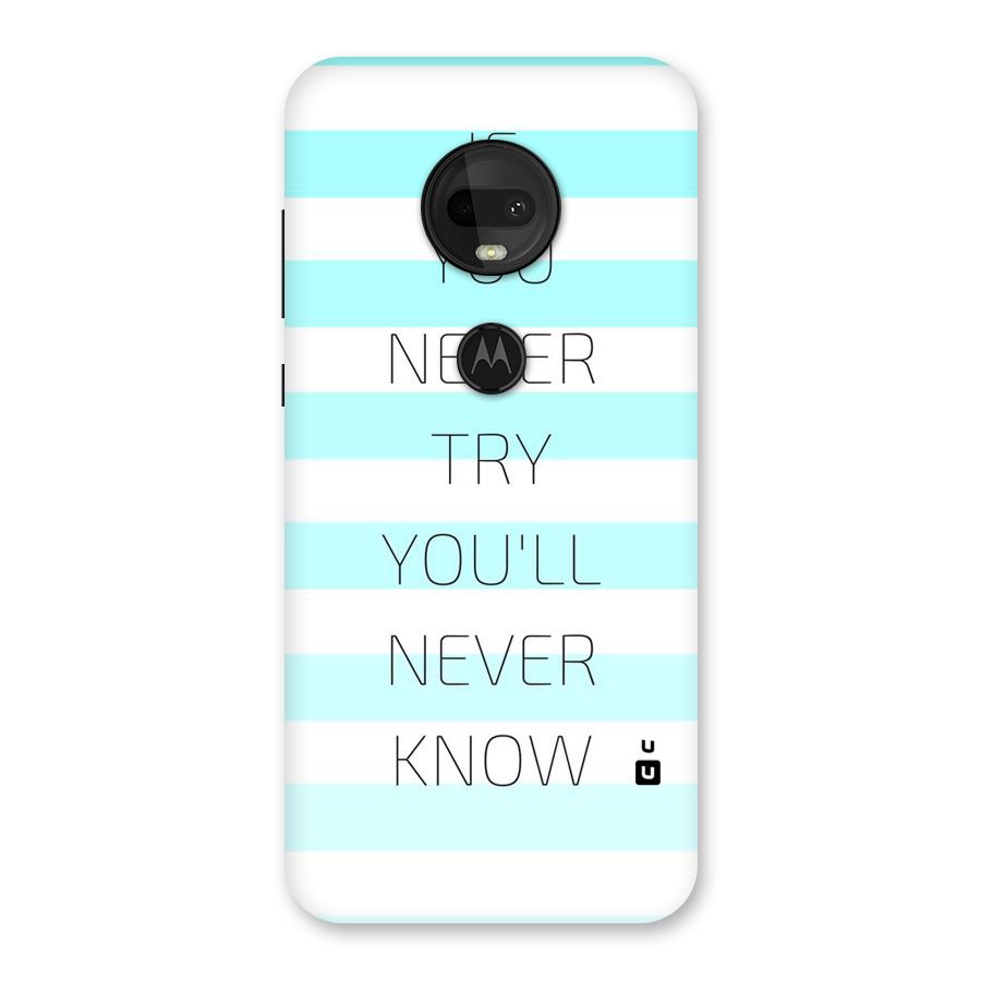 Try Know Back Case for Moto G7
