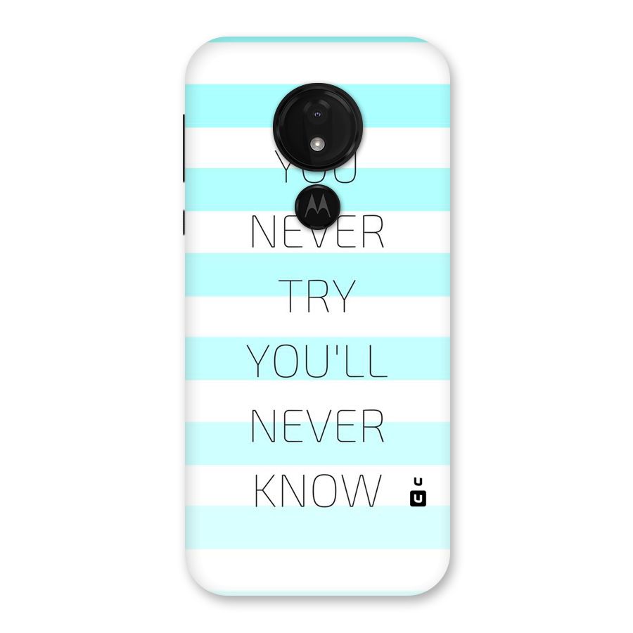 Try Know Back Case for Moto G7 Power