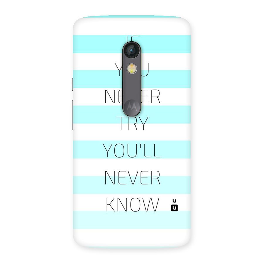 Try Know Back Case for Moto X Play