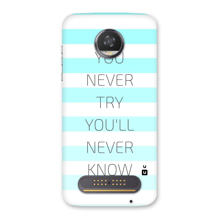 Try Know Back Case for Moto Z2 Play