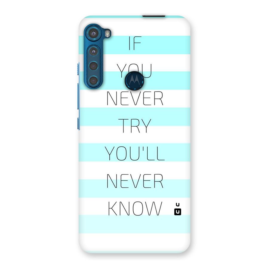 Try Know Back Case for Motorola One Fusion Plus