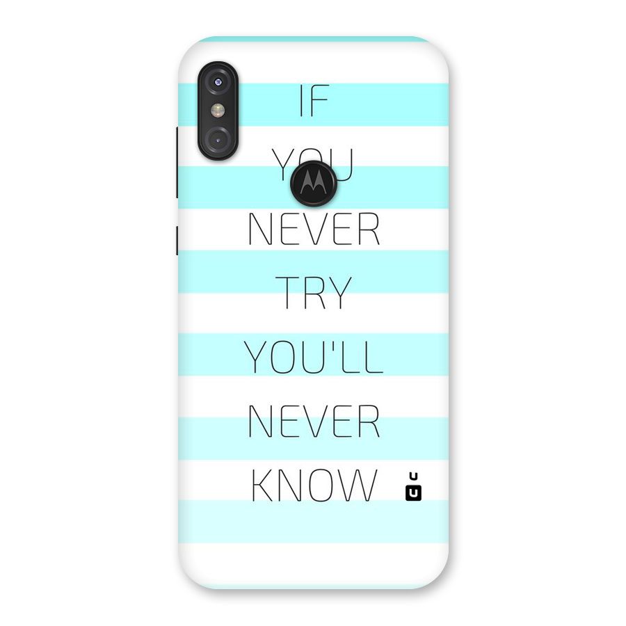 Try Know Back Case for Motorola One Power