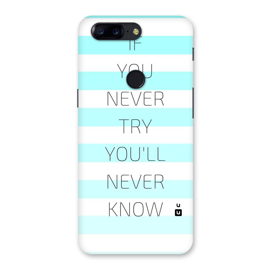 Try Know Back Case for OnePlus 5T