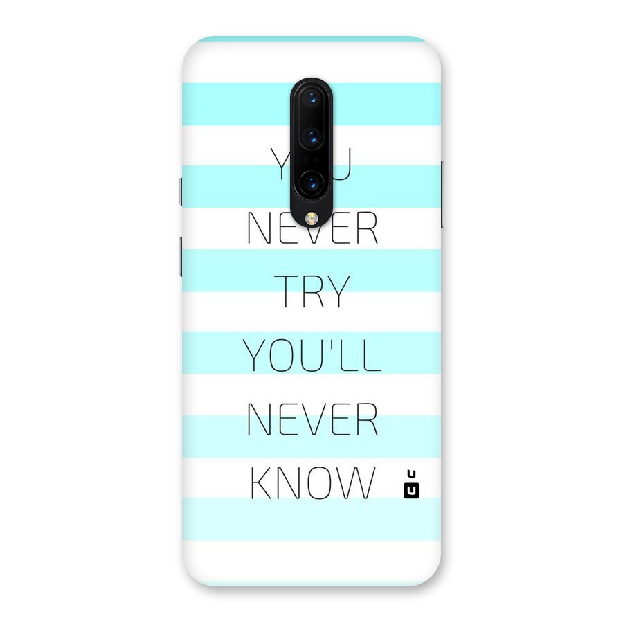 Try Know Back Case for OnePlus 7 Pro