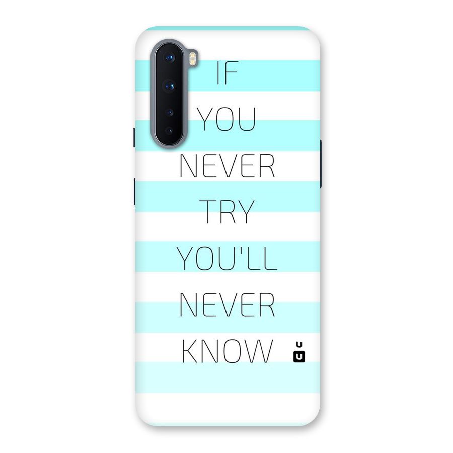 Try Know Back Case for OnePlus Nord