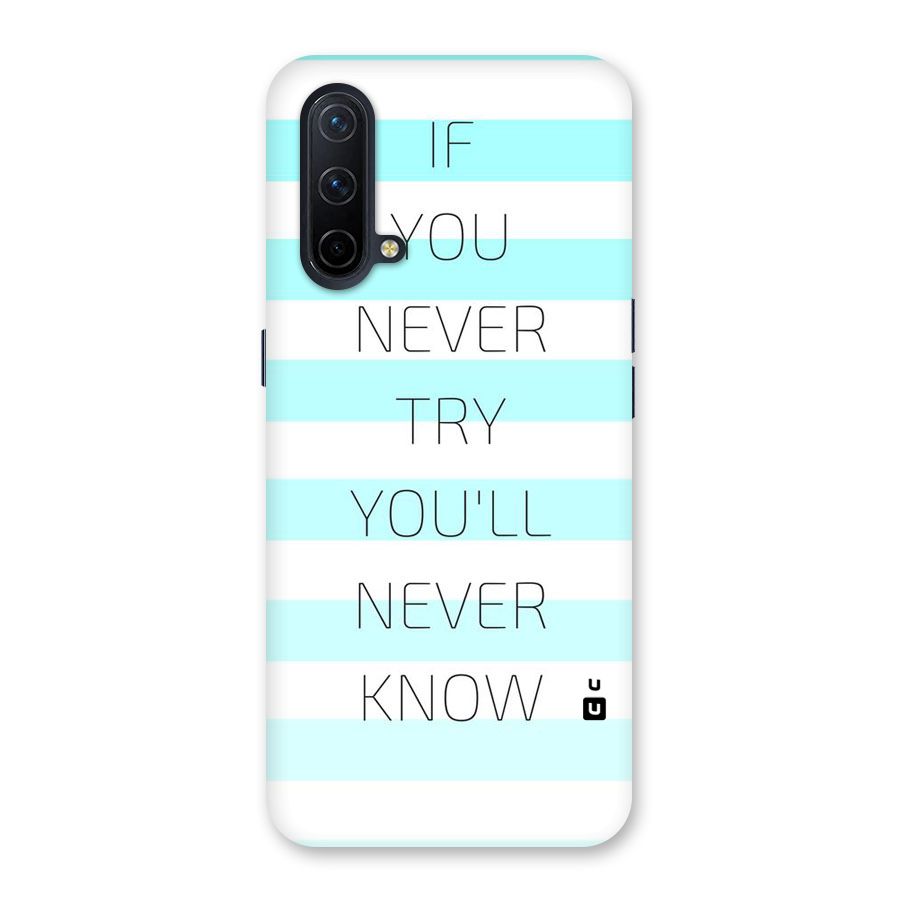 Try Know Back Case for OnePlus Nord CE 5G