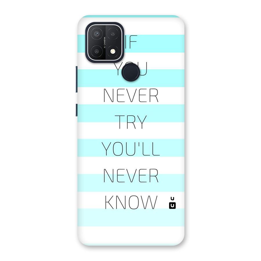 Try Know Back Case for Oppo A15s