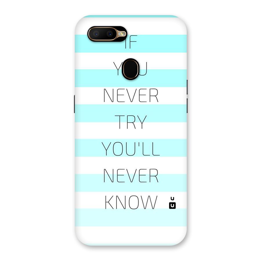 Try Know Back Case for Oppo A5s